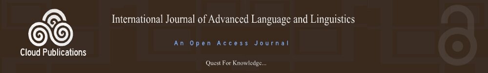 International Journal of Advanced Language and Linguistics- An Open Access Journal